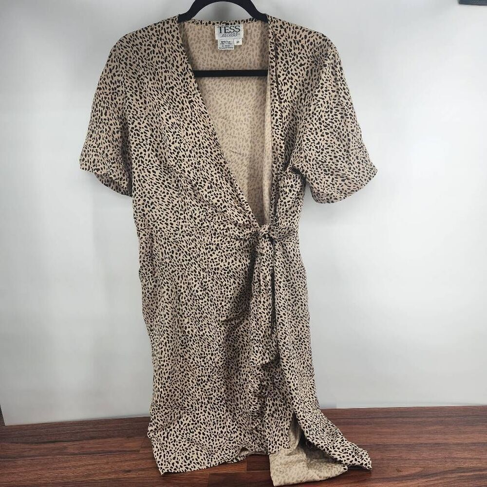 Silk Leopard Wrap Dress